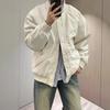 Autumn Winter New Mens American Style Short Casual Loose Minimalist Versatile Bomber Jacket Thickened Padded Outerwear