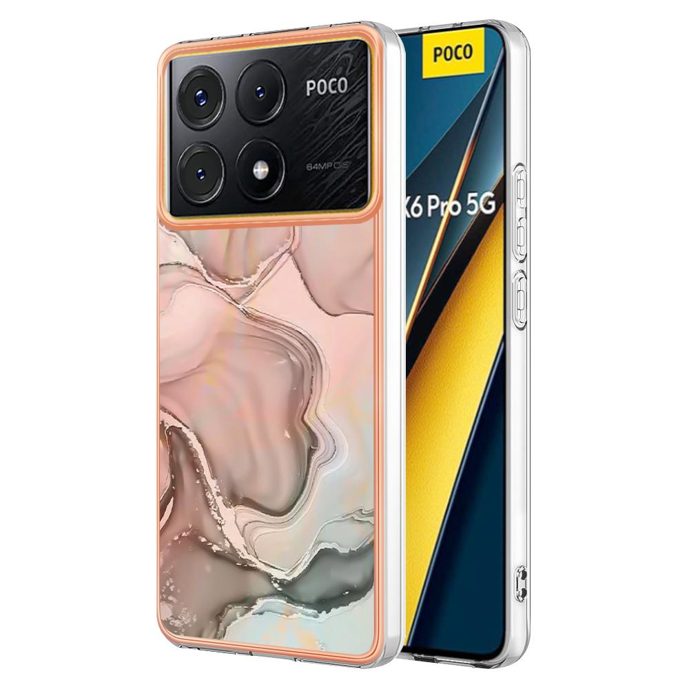 YB IMD Series-16 Style-E For Xiaomi Poco X6 Pro 5G/Redmi K70E 5G TPU Case Electroplating Edge Phone Cover