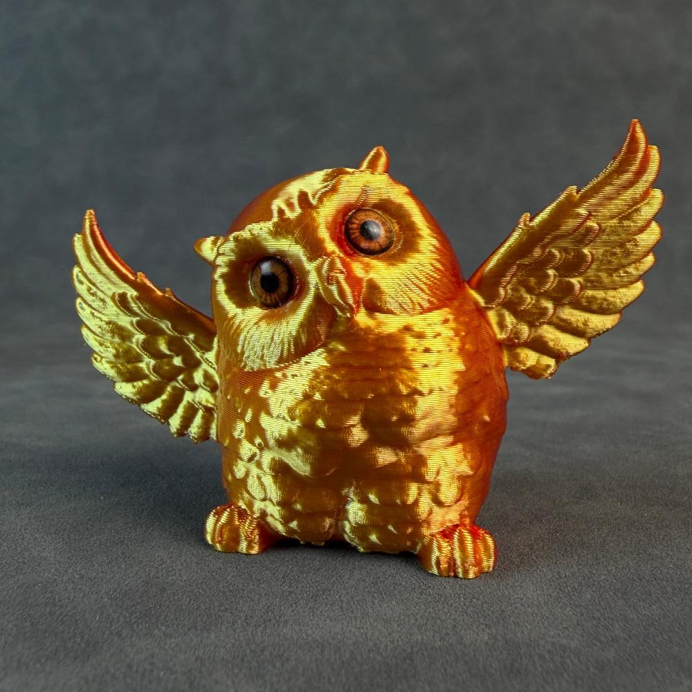 Cute Mini Owl Ornament Plastic Desktop Decorations Car Home Bonsai Decorations 3D Printing Creative and Novel Gifts