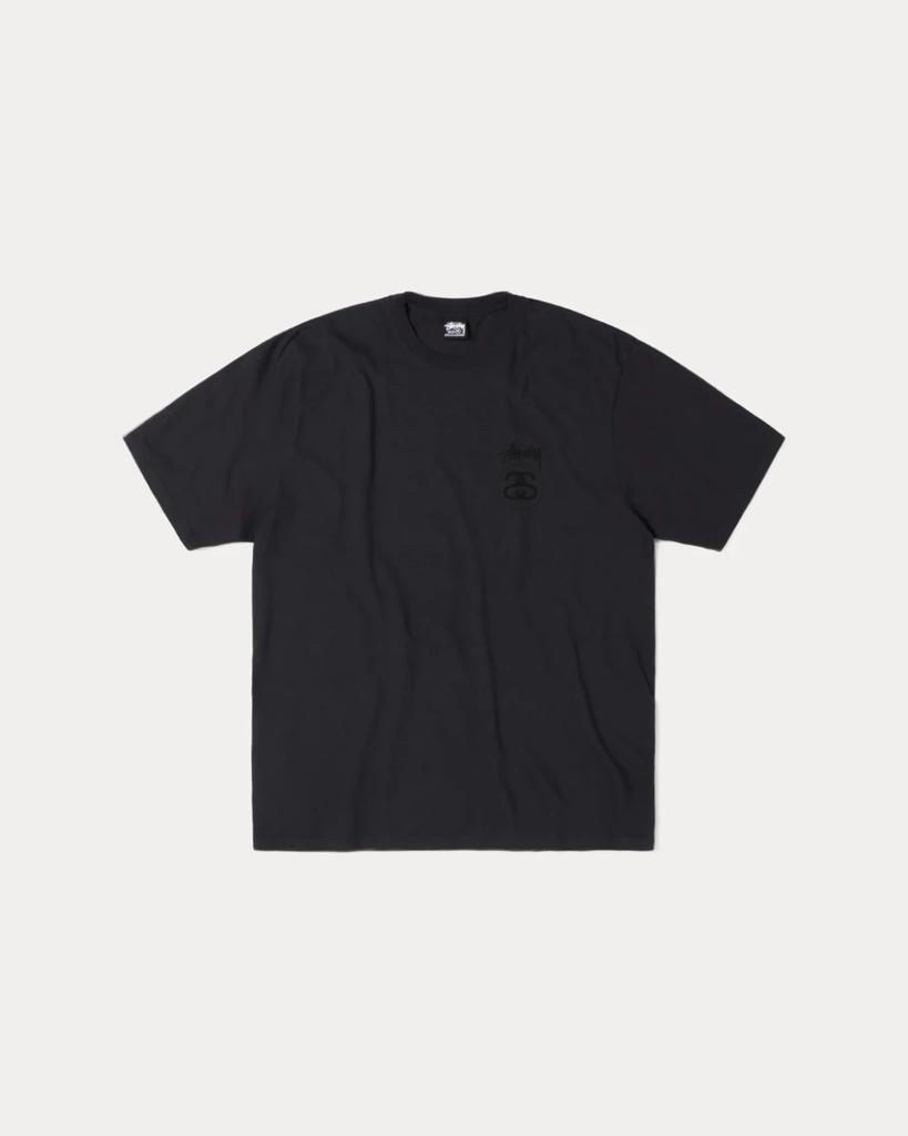 Stussy Stock Link Tee Pigment Dyed Faded Black