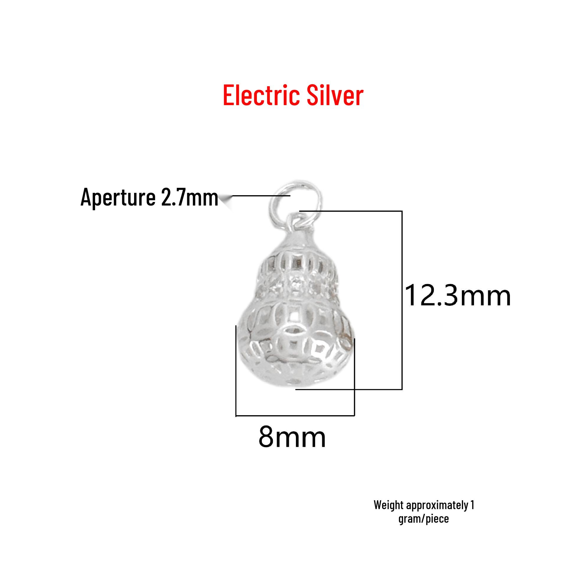 S925 Sterling Silver Color-Preserved Gourd Zircon Pendant with DIY Handwoven Rope – Golden Lucky Charm S925