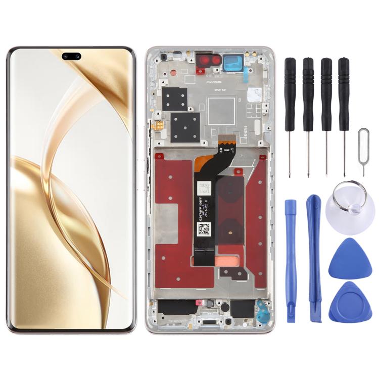 

For Honor 200 Pro Original LCD Screen Digitizer Full Assembly with Frame срібний