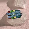Cartoon Unique Style Colorful English Letter Brooch Durable Alloy Pin For Lovers Fashion