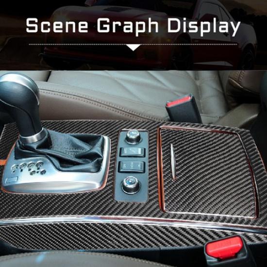 4Pcs Carbon Fiber Console Gear Shift Kit Cover Trim For Infiniti FX35/37/50 QX70