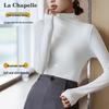 La Chapelle Women's Modal Mock Neck Slim Fit Long Sleeve T-Shirt