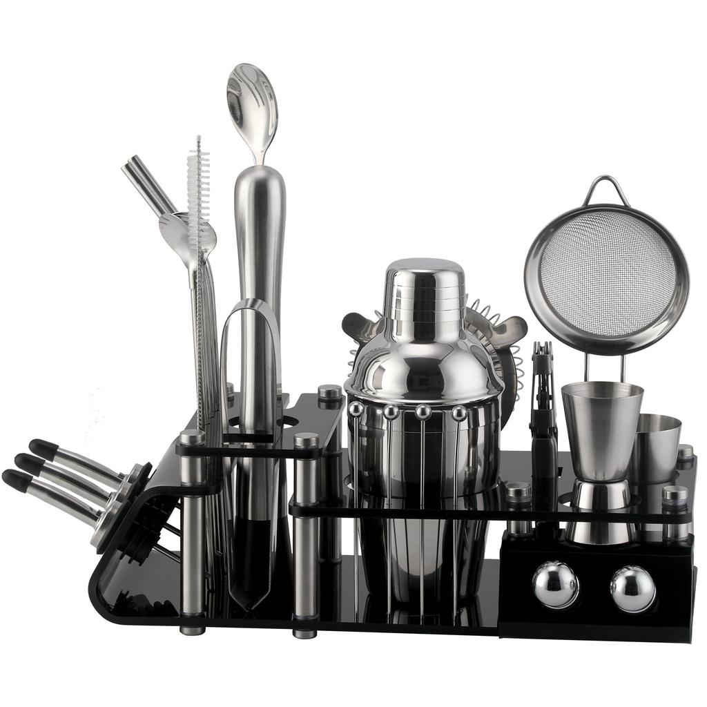 Cruiser Bartender 24-Piece Set, Shaker Glass, Mixing Glass, Cocktail Bar Tools, Wine Set, Bartender Set
