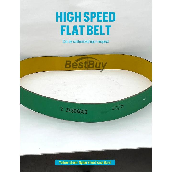 Perimeter 850mm-2100mm Yellow Green Nylon Sheet Flat Transmission Belt