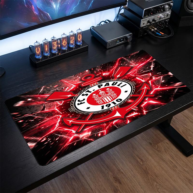 FC St. Pauli Football Print Large Mouse Pad, Anti-Slip Extended Gaming Desk Mat for Office Home