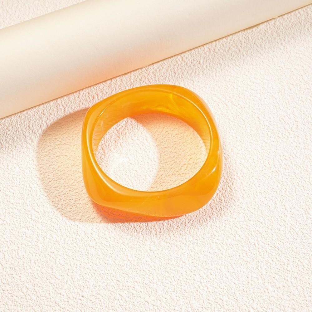 Bohemian Unregelmäßiges Breites Armband Harz Retro Handring Übertriebener Acryl Armreif Mädchen
