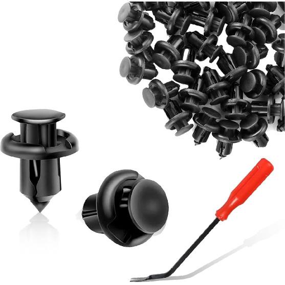 ZIMISI Front Bumper Push-Type Retainer Clips, Nylon Fenders Liner Clamp Replacement, 10mm Automotive Push Pin Screws for Honda CR-V Accord Civic