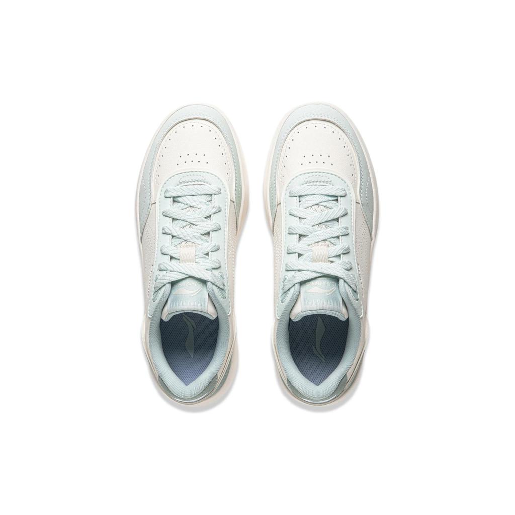 New LiNing Su Su Wear Resistant Slip Resistant Low Top Skateboard Shoes Women's White Blue AGCU112-4