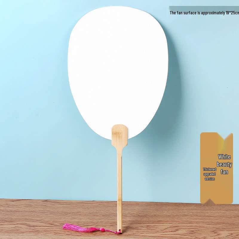 Double-Sided Thickened Xuan Paper Round Fan for Watercolor, Calligraphy, and Handwriting - Ancient Style Intangible Cultural Heritage Palace Fan.