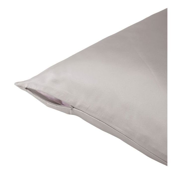 Pillowcase "Silk" Mulberry Silk Pure Cotton - Silk Silver - 65 X 65 Cm
