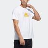 adidas T Shirts Unisex White Crew Neck Moderate Straight Fit GP1860