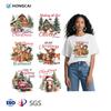 Hongcai  Custom Christmas Pattern T-Shirt Fabric Transfer Printing for DTF Heat Press Stickers Durable PET Material
