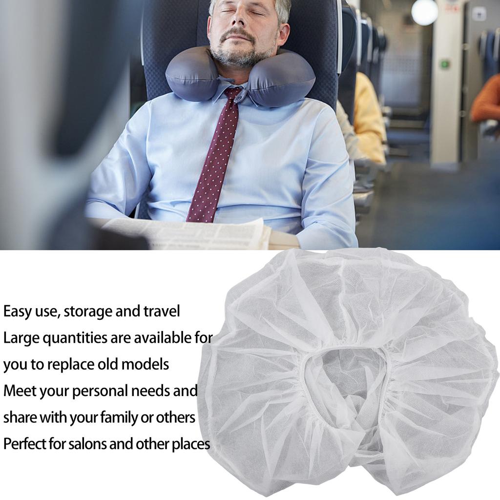 50 szt. Jednorazowe Pokrowce na Podgłówek do Masażu z Włókniny Poszewka na Poduszkę w Kształcie U Profesjonalna Bielizna