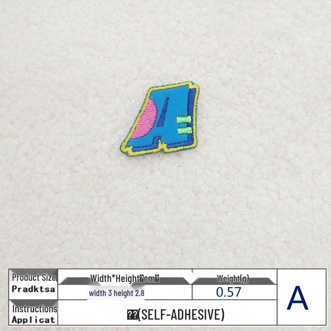 Разноцветные 26 английских букв, вышитые нашивки-наклейки с именем для детей - Самоклеящиеся