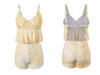 Vacation Plus Size Four-Piece Bikini Set: Long Sleeve, Split Skirt, Flattering for 200 lbs.