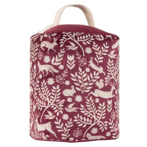 Furn Skandi Woodland Velvet Animals Doorstop