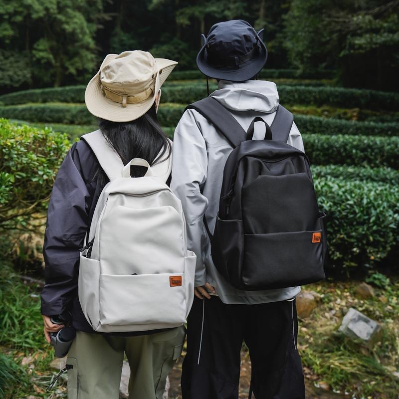 Women Solid Color Backpack Men's Backpack Lightweight Travel Computer Bag Student Schoolbag
