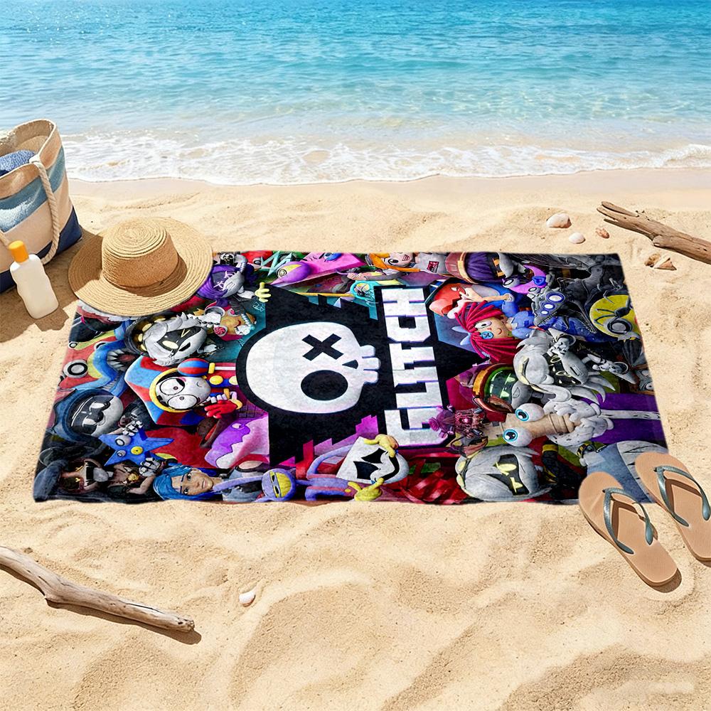 Digital Circus Beach Towel Soft Durable Quickdry Comfortable Lightweight Perfect For Traveling Yoga Camping And Swimming