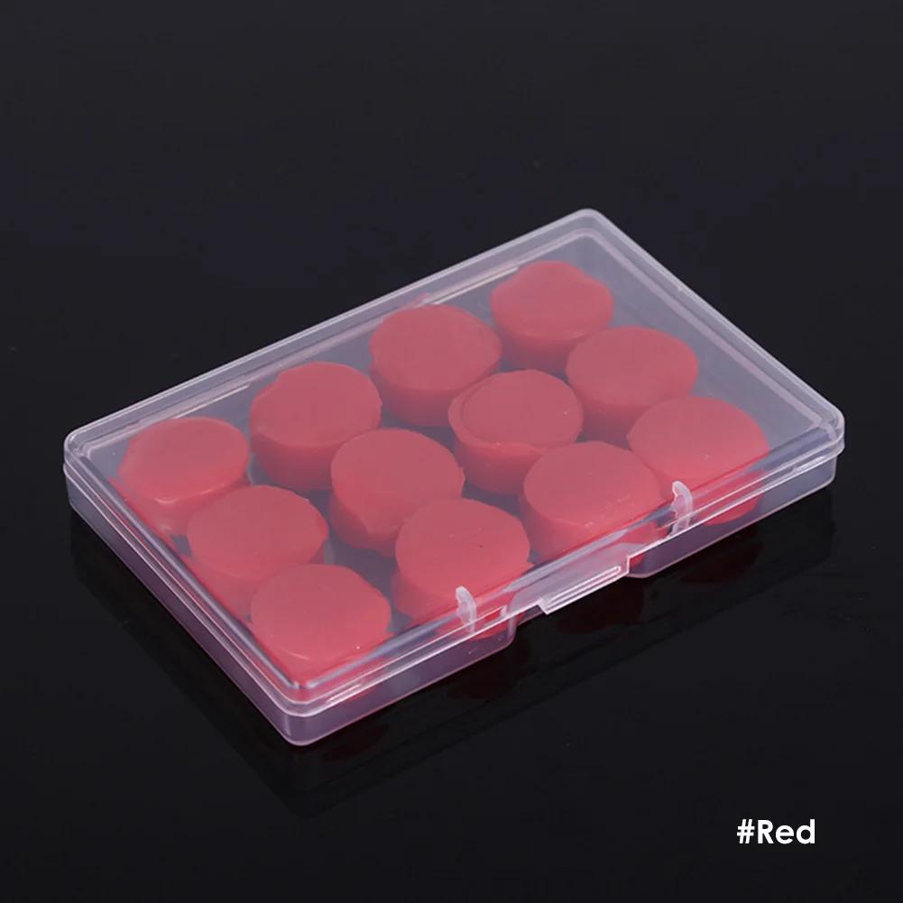 12 шт. силиконовые беруши для сна, шумоподавление, антихрап, звукоизоляция, беруши для сна, защита ушей, многоразовые беруши красный