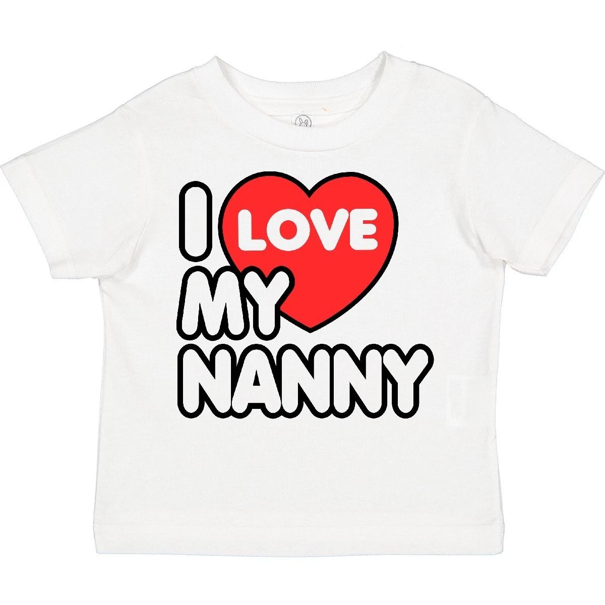

Inktastic I Love My Nanny Toddler T-Shirt Heart Child Preschooler Kid Clothing 160