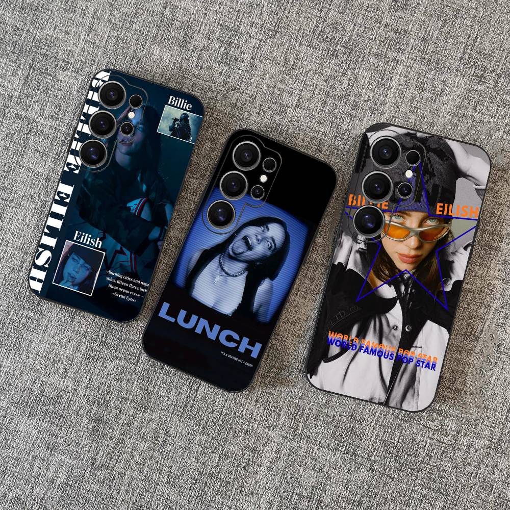 Pop E-Eilish Star B-billie Phone Case For Samsung S 24 Fe 25 Ultra Plus 20 Lite 21 30 22 23 24 22 Ultra 5G Fundas
