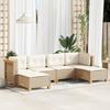 VidaXL Garden Lounge Set with Cushions 6 Pcs Beige Braided Resin 3261949