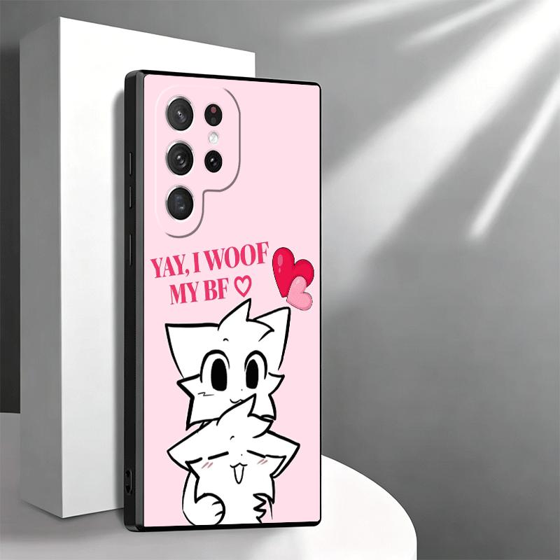 Cute B-Boykisser Catoon Soft Phone Case for Samsung Galaxy S26 S25 Edge S24 Ultra S23 Plus S22 S21 FE S20 Black Cover Back Shell