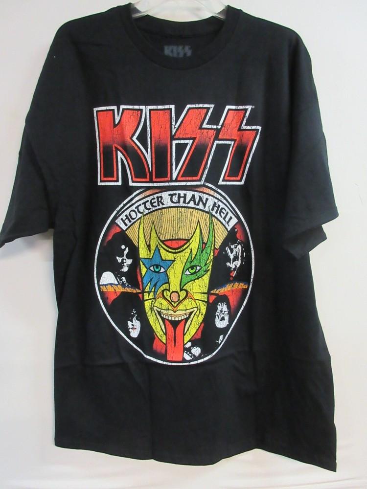 ОФИЦИАЛЬНЫЙ МЕРЧ KISS ГОРЯЧЕЕ АДА 2022 КОНЦЕРТ ГРУППЫ МУЗЫКА 2XL / XXL Унисекс Футболка XL