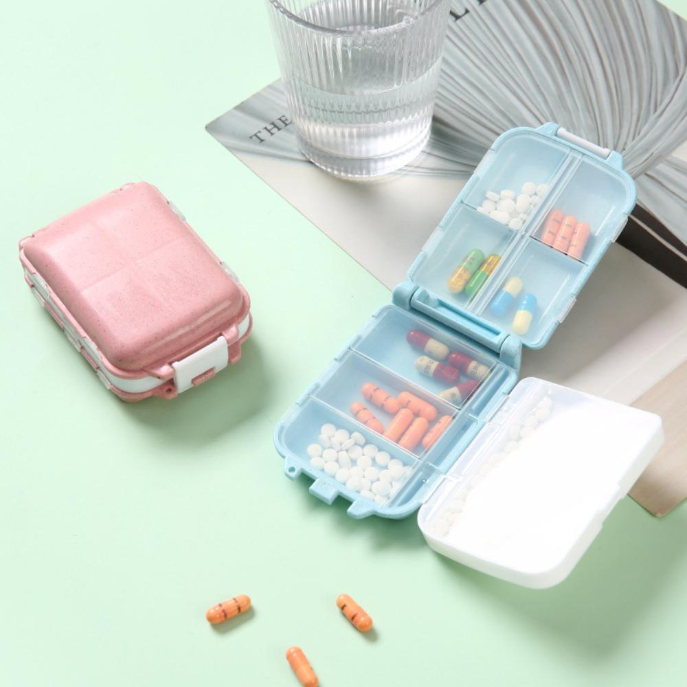 New Portable Weekly Pill Organizer 8 Grids Medicine Pill Box Small Travel Vitamin Cases Container Storage Tablet Fish Oils Tools