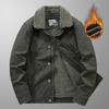 Hiver Homme Laine Épaissie Rembourrée Coton Chaud Veste Cachemire Revers Simple Boutonnage Cargo Veste Rembourrée Coton