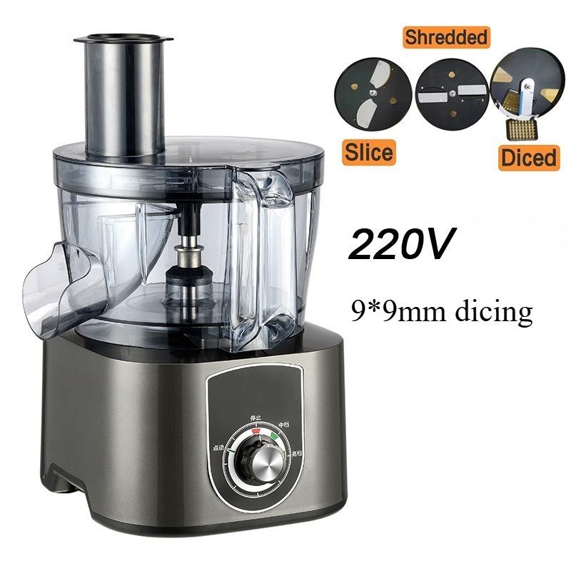 

Многофункциональная коммерческая овощерезка 3 в 1 Электрическая слайсер, кубикорезка, шинковка для моркови, фруктов, овощей, кухонный комбайн EU