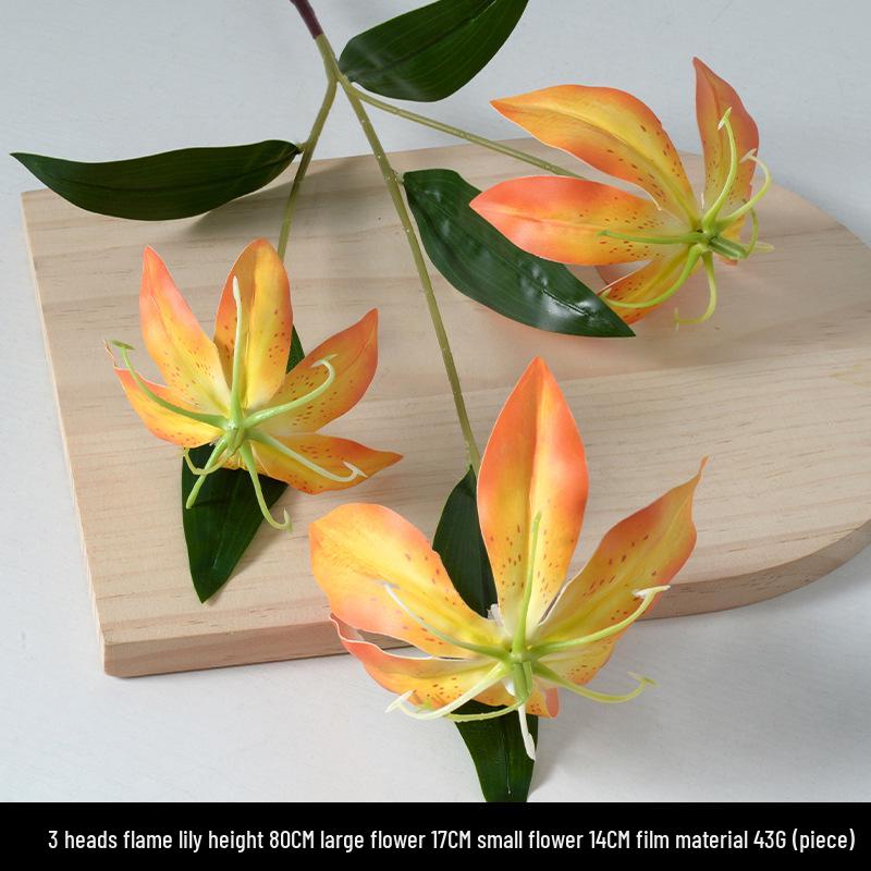 Orange-Themed Wedding Aisle Simulation Flower Arrangement - Artificial Home Decor Row Flowers