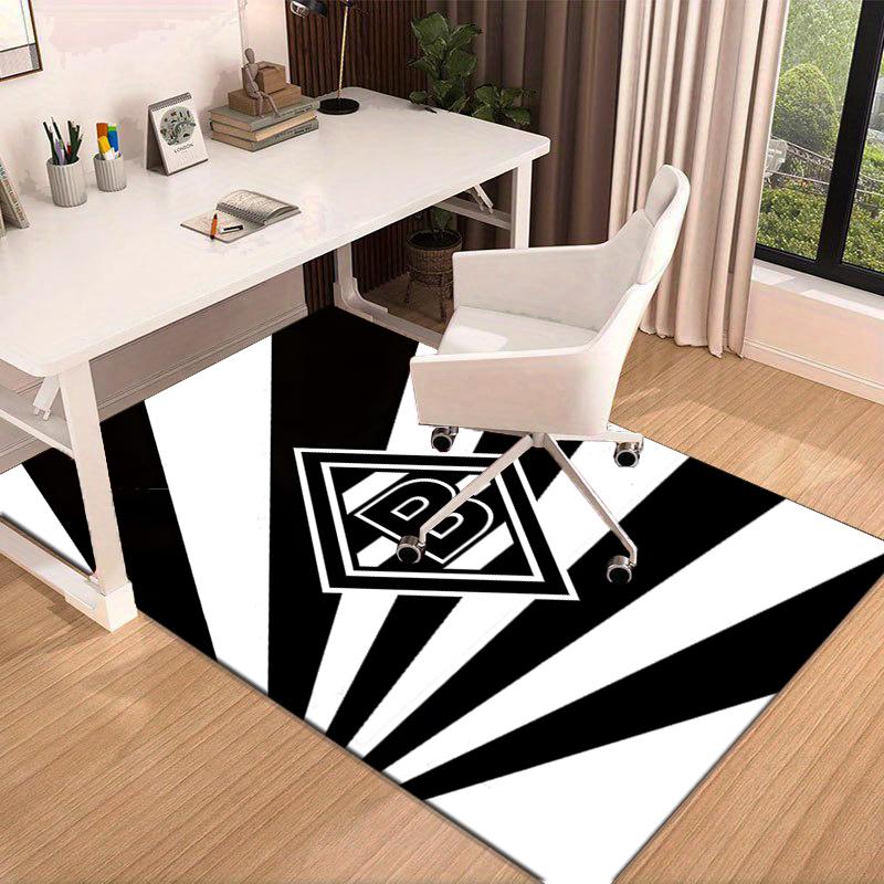 1PC Monchengladbach Emblem Rug Game Carpet, Floor Mat for Bedroom Living Room Entryway Rug, Home Decor Idea Gift for Christmas birthday