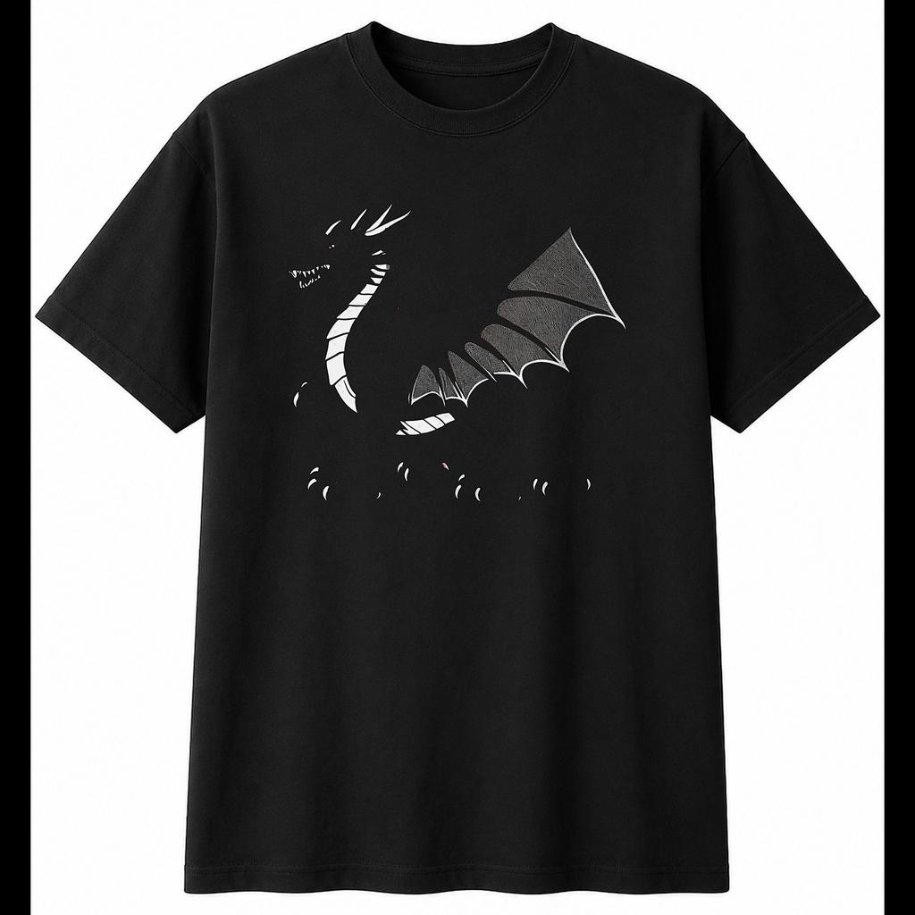 Graphic Welsh Dragon Torn Fantasy Mens T-Shirt Black 100% Cotton Printed