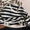 Korean Style Girls' Striped Long-Sleeve T-Shirt - Trendy Toddler Casual Top for Spring & Autumn 2025