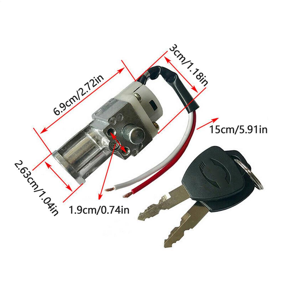 

Акумуляторний циліндричний замок Висока безпека Захист від крадіжки Акумуляторний замок З 2 ключами Велосипед Електромобіль Товари Аксесуари для EBike