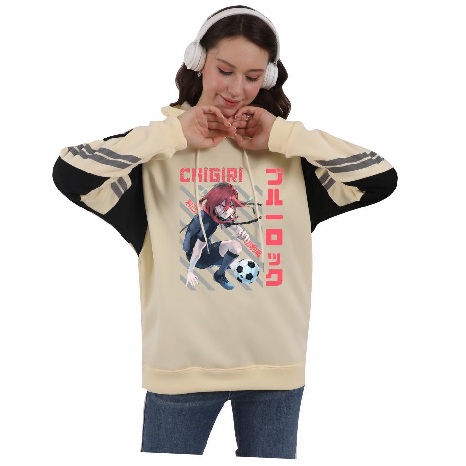Blue Lock Anime Colorblock Hoodie mit Fleece für Damen und Herren - Herbst/Winter
