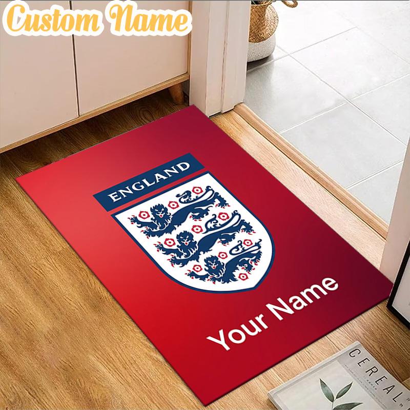 Custom Name England National Rug, Office Rug, Chair Rug, Carpet for Living Rooms, Doormat Game Rug Home Decor Christmas Gifts