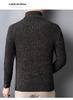 2025 Men's Autumn/Winter Thick High-neck Knit Sweater - Fashionable Casual Long-sleeved Base Layer for Middle-aged Men