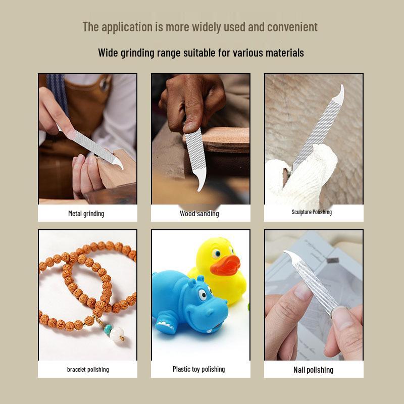 Stainless Steel Nail Polishing File Set - Includes Beauty File, Strip File, Blade Sprout, Accessories for Manicure