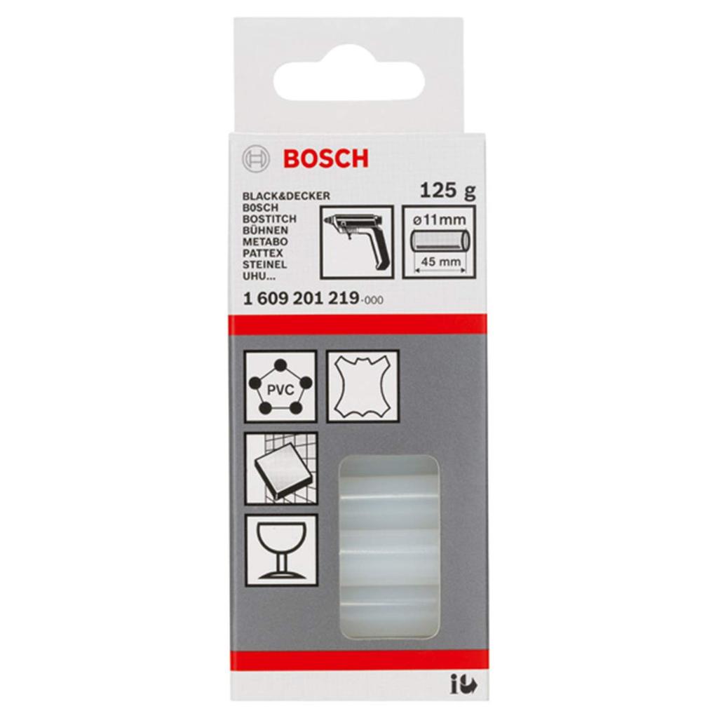 BOSCH Klebesticks für Heißklebepistole 27 11mm Durchmesser x 45mm (klar) PKP18E, Sticks, [302]