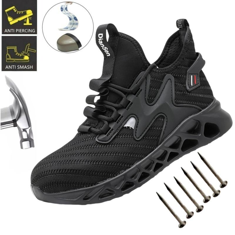 Work Sneakers Steel Toe Shoes Men Safety Shoes Puncture-Proof Work Shoes Boots Mining Indestructible Security Footwear