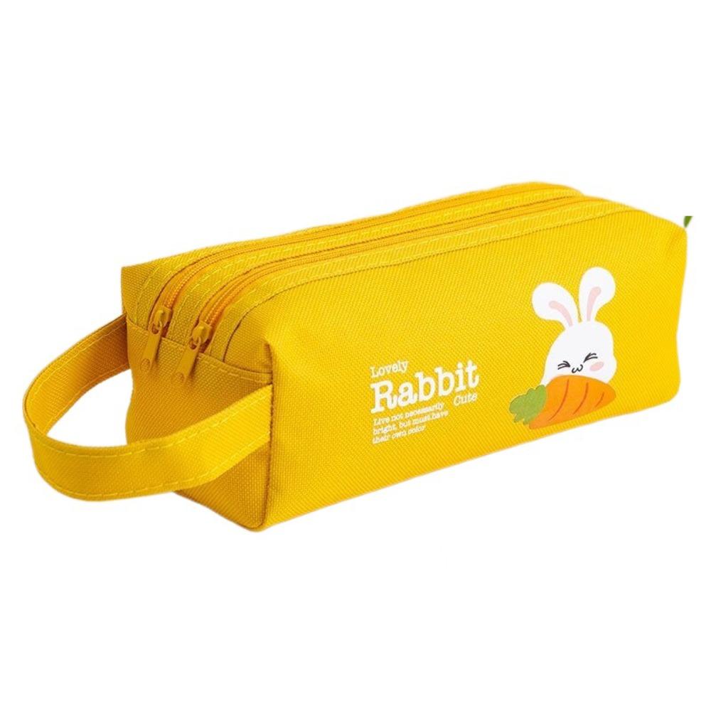New Large Capacity Pen Bag Double-layer Multifunctional Pencil Case Cartoon Portable Pen Case Kid Stationery