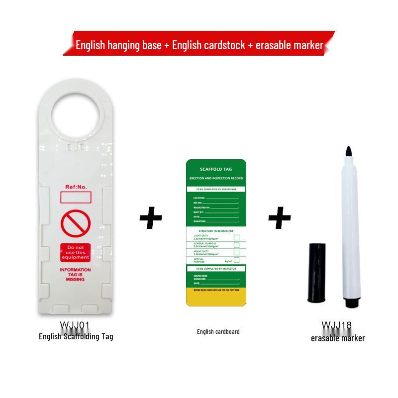 Safety Inspection Shutdown Tag for Construction Site