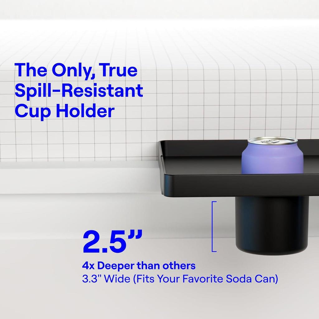 Clip-On Bedside Organizer: No-Drill Storage Rack with Phone Holder Tray