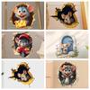 Self-adhesive 3D Cartoon Mouse Hole Wall Stickers Waterproof PVC for Living Room Bedroom Home Decor