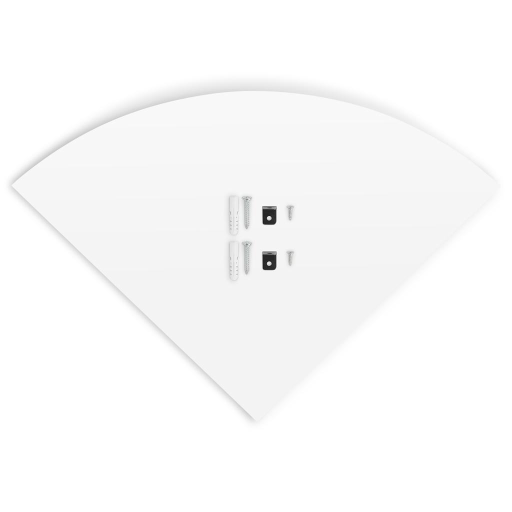 Corner Shelf, White Floating Corner Shelf Wall Mounted Rounded Corner Shelves, Hanging Corner Shelf for Bathroom Living Room  , 3Pcs